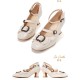 Iris Corolla Frame Square Heel Shoes(Reservation/8 Colours/Full Payment Without Shipping)